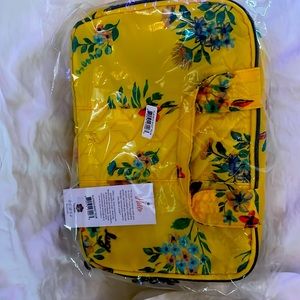 Flatbed Bouquet yellow large deluxe cosmetic bag